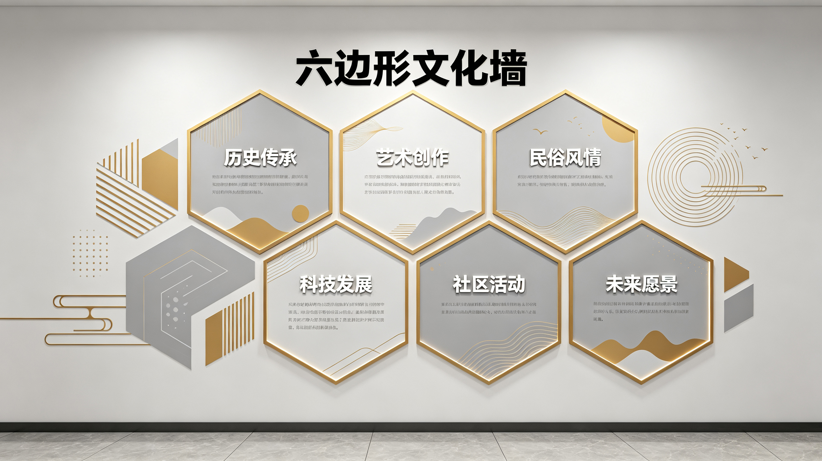 兴山企业文化墙 | 六边形信息美学